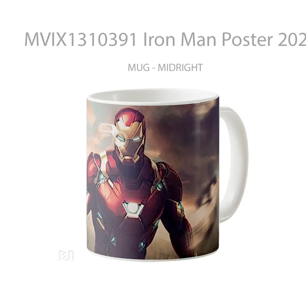 Mug Iron Man Poster 2021 Gelas Superhero - All-side / Desain