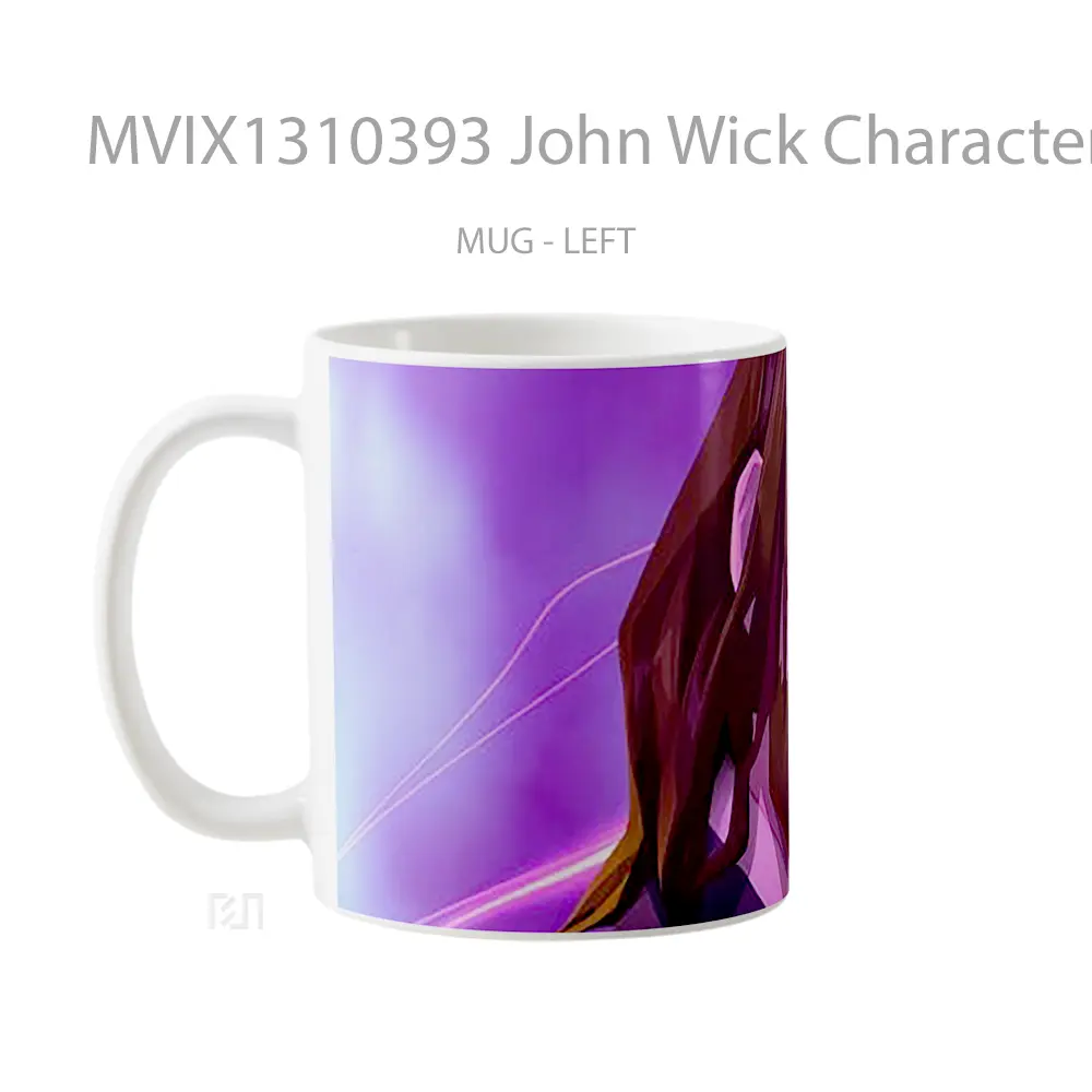Mug John Wick Character Design Gelas Seni Modern - All-side / Desain