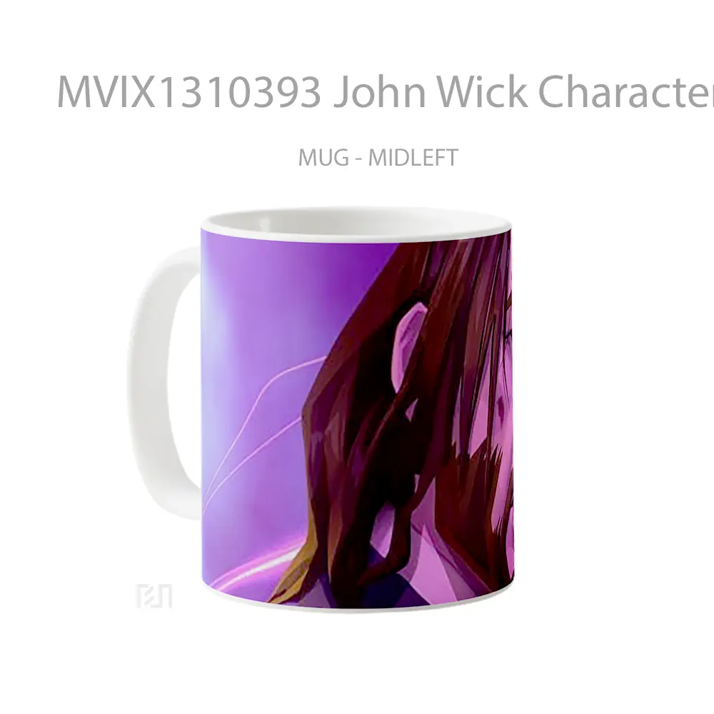 Mug John Wick Character Design Gelas Seni Modern - All-side / Desain