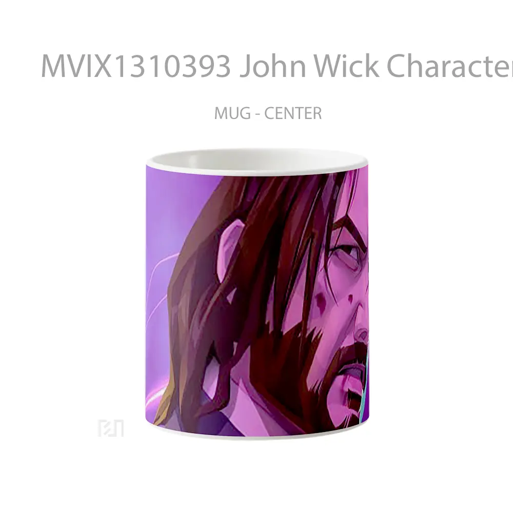 Mug John Wick Character Design Gelas Seni Modern