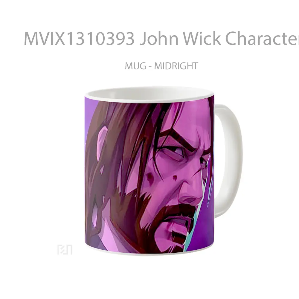 Mug John Wick Character Design Gelas Seni Modern - All-side / Desain