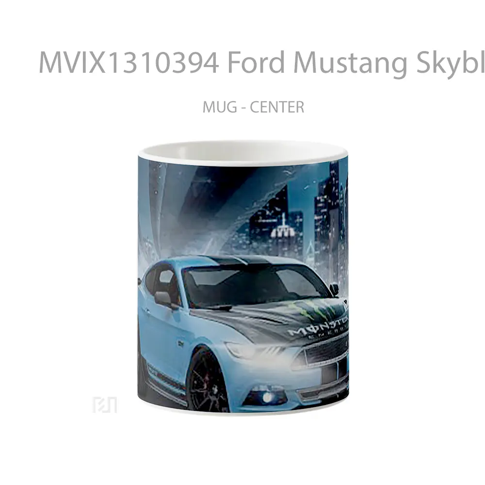 Mug Ford Mustang Skyblue On City Cangkir Mobil