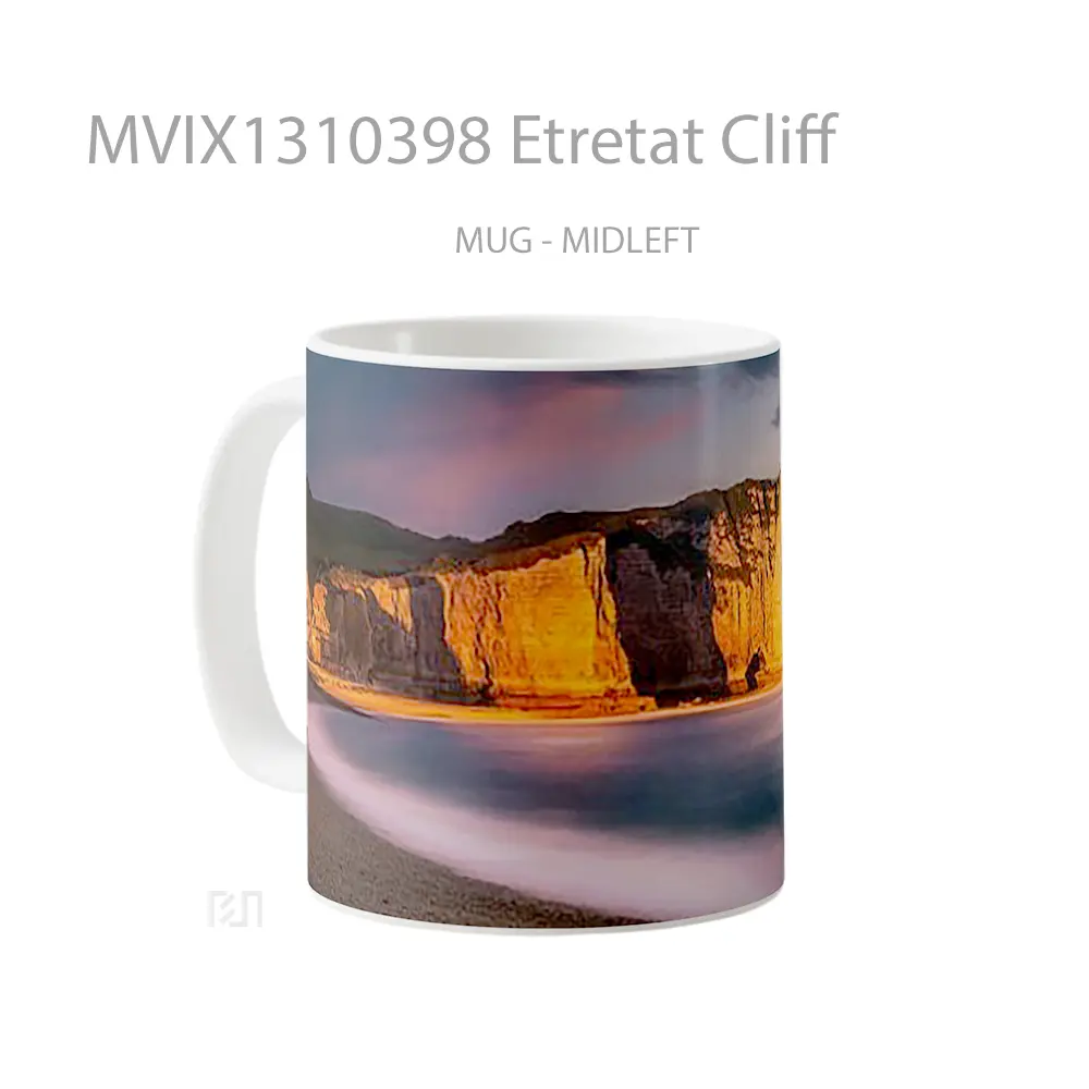 Mug Etretat Cliff Gelas Keramik Unik - All-side / Desain