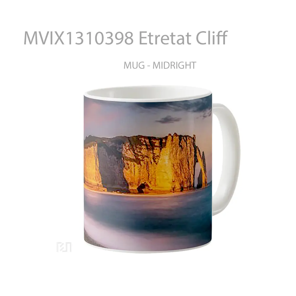 Mug Etretat Cliff Gelas Keramik Unik - All-side / Desain