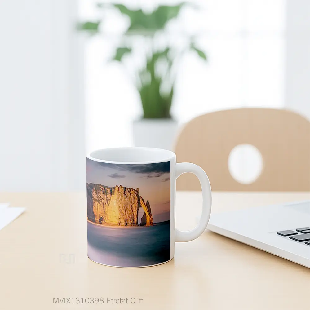 Mug Etretat Cliff Gelas Keramik Unik - All-side / Desain