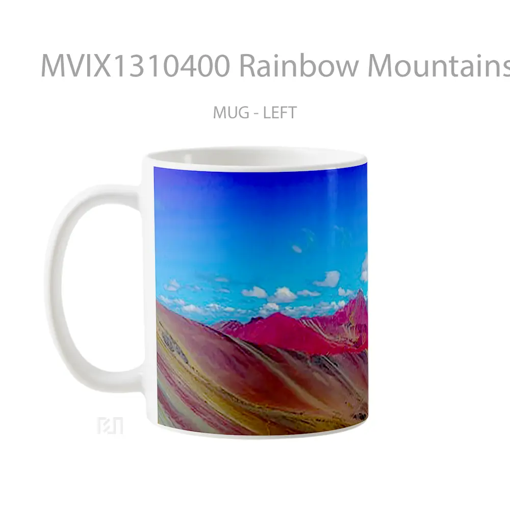 Mug Rainbow Mountains In Peru Gelas Pemandangan Alam - All-side / Desain