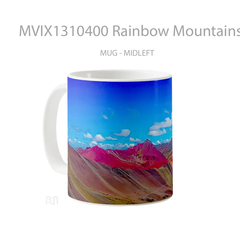 Mug Rainbow Mountains In Peru Gelas Pemandangan Alam - All-side / Desain