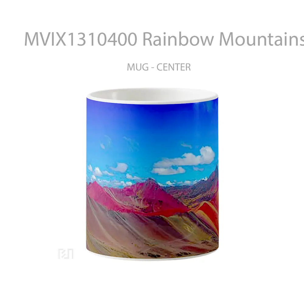 Mug Rainbow Mountains In Peru Gelas Pemandangan Alam