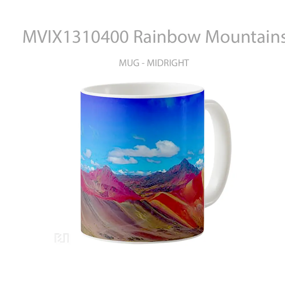 Mug Rainbow Mountains In Peru Gelas Pemandangan Alam - All-side / Desain