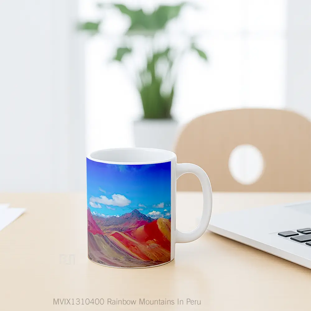 Mug Rainbow Mountains In Peru Gelas Pemandangan Alam - All-side / Desain