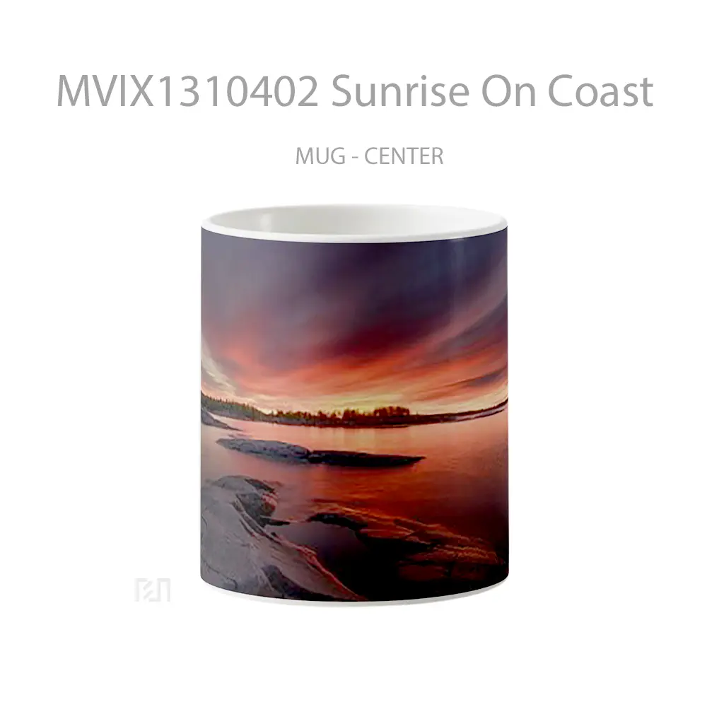 Mug Sunrise On Coast Gelas Pemandangan Alam