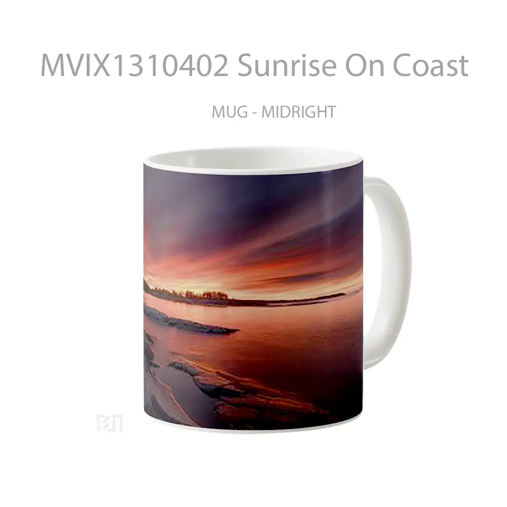 Mug Sunrise On Coast Gelas Pemandangan Alam - All-side / Desain