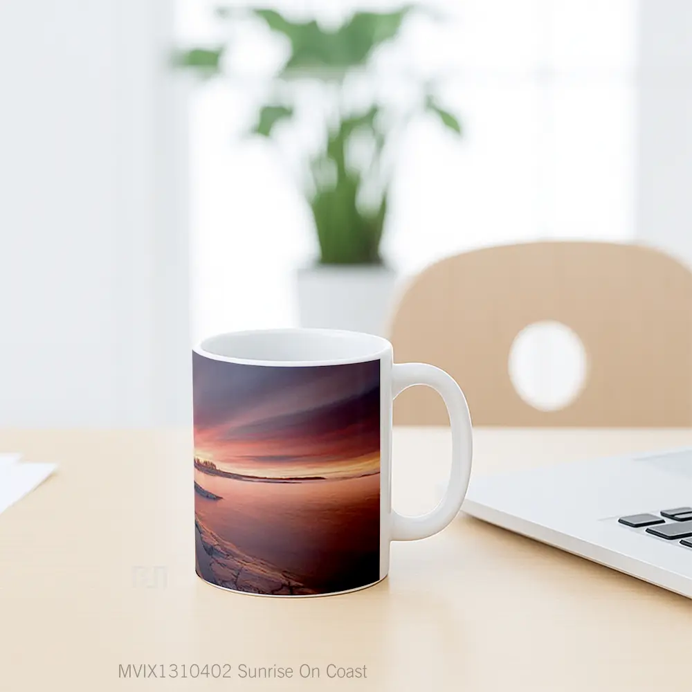 Mug Sunrise On Coast Gelas Pemandangan Alam - All-side / Desain