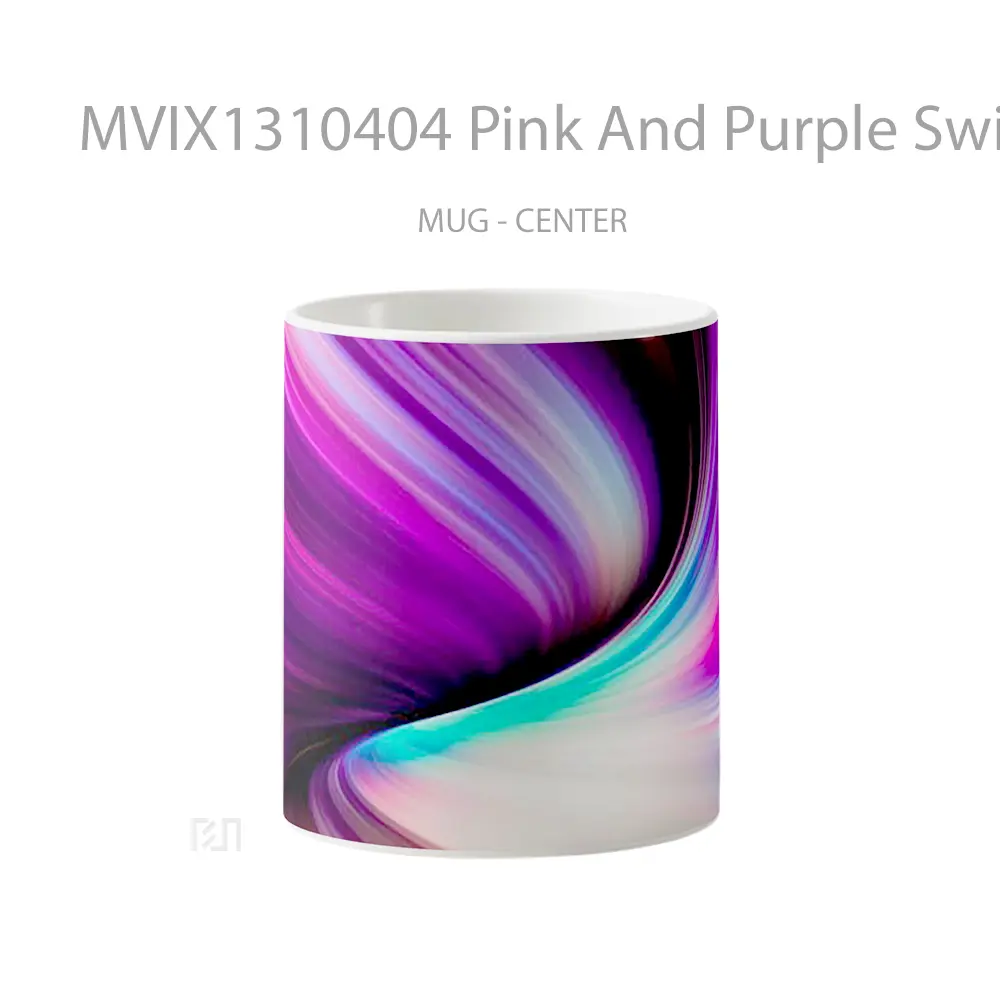 Mug Pink And Purple Swirl Gelas Keramik Unik