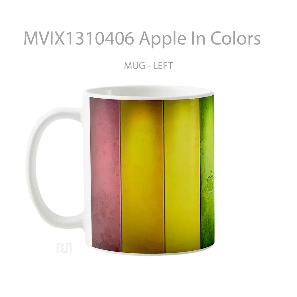 Mug Apple In Colors Gelas Keramik Unik - All-side / Desain