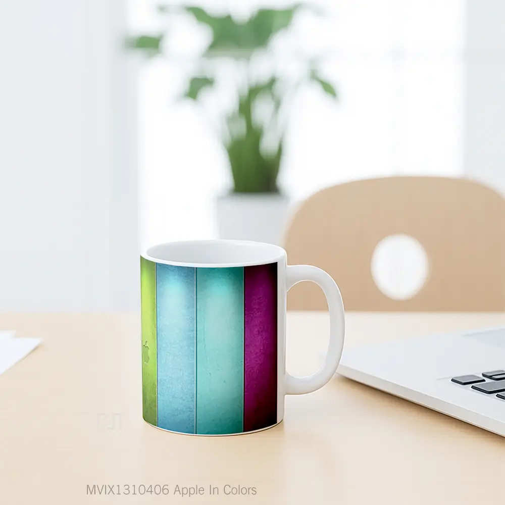 Mug Apple In Colors Gelas Keramik Unik - All-side / Desain