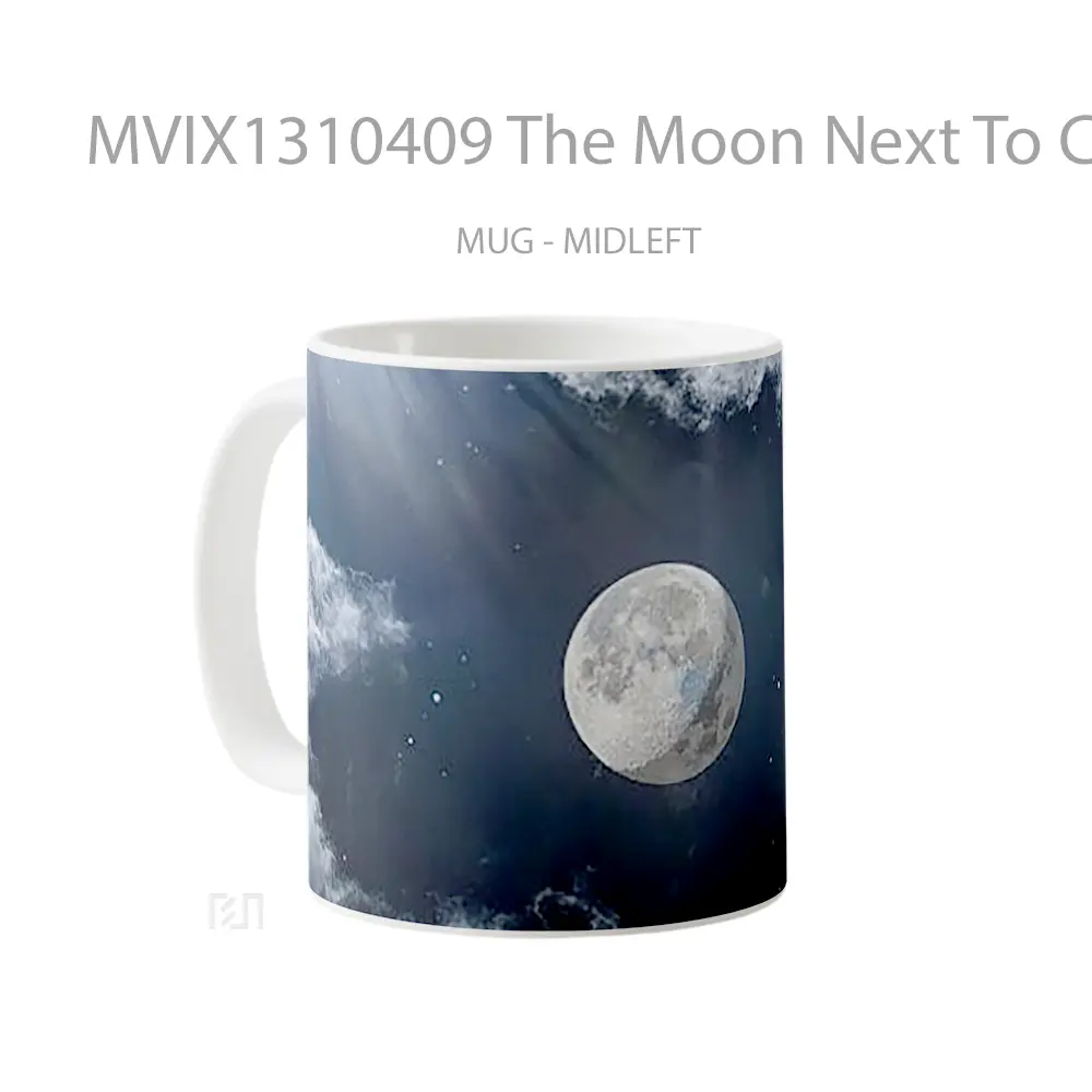 Mug The Moon Next To Clouds Gelas Pemandangan Alam - All-side / Desain