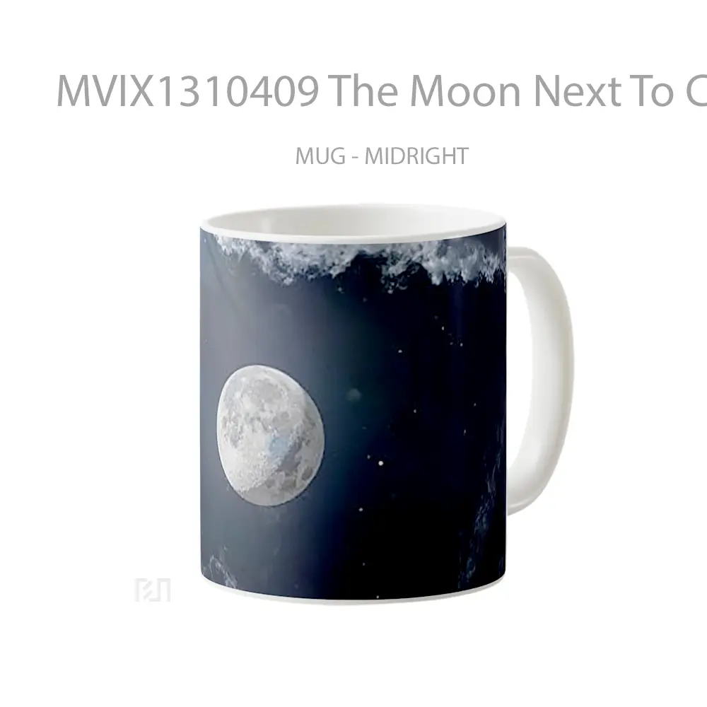 Mug The Moon Next To Clouds Gelas Pemandangan Alam - All-side / Desain