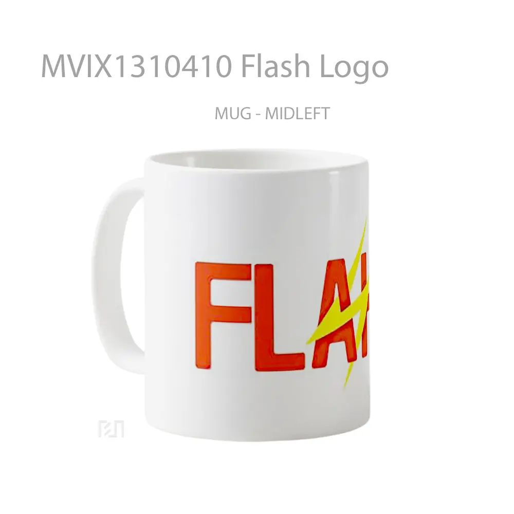 Mug Flash Logo Gelas Superhero - All-side / Desain