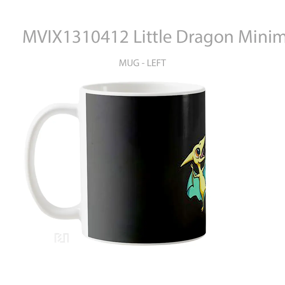 Mug Little Dragon Minimalist Gelas Seni Modern - All-side / Desain