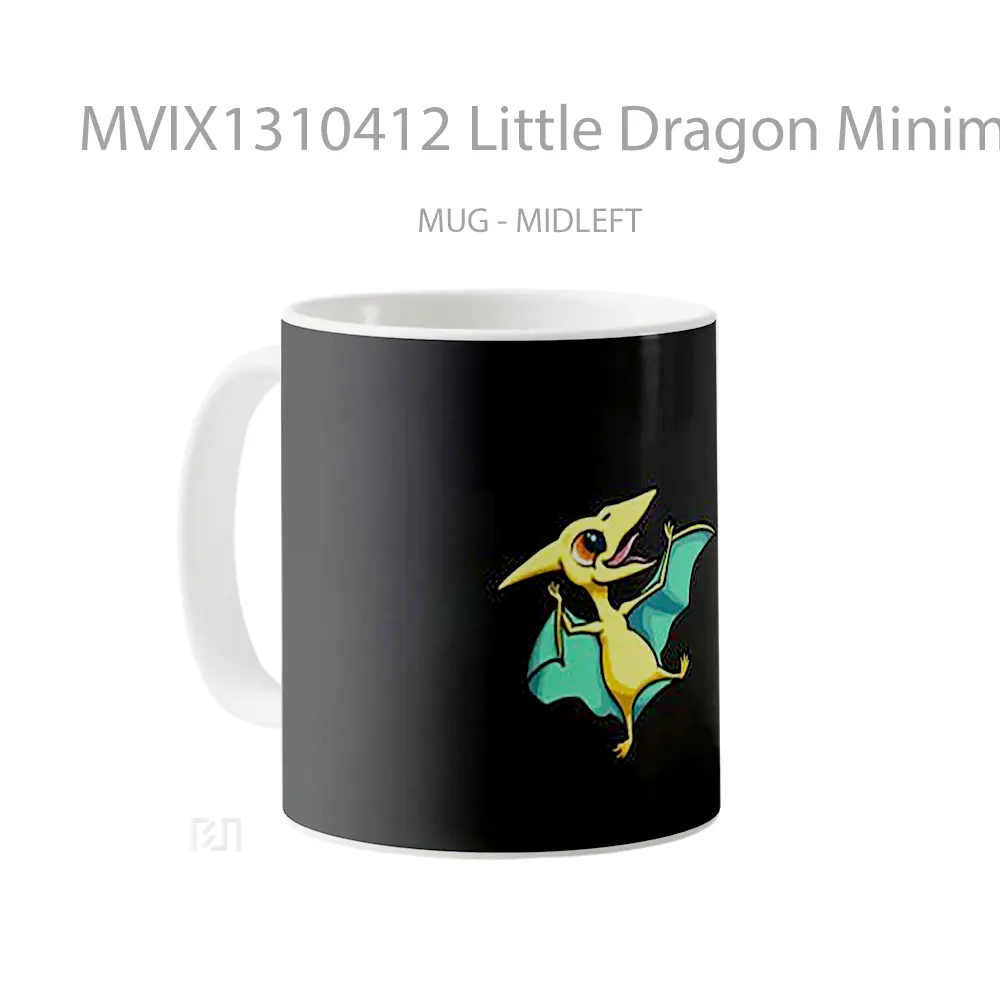 Mug Little Dragon Minimalist Gelas Seni Modern - All-side / Desain
