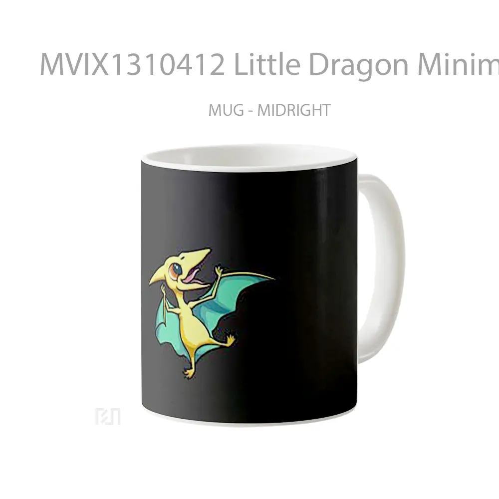 Mug Little Dragon Minimalist Gelas Seni Modern - All-side / Desain