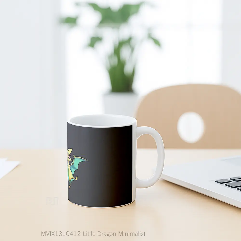 Mug Little Dragon Minimalist Gelas Seni Modern - All-side / Desain