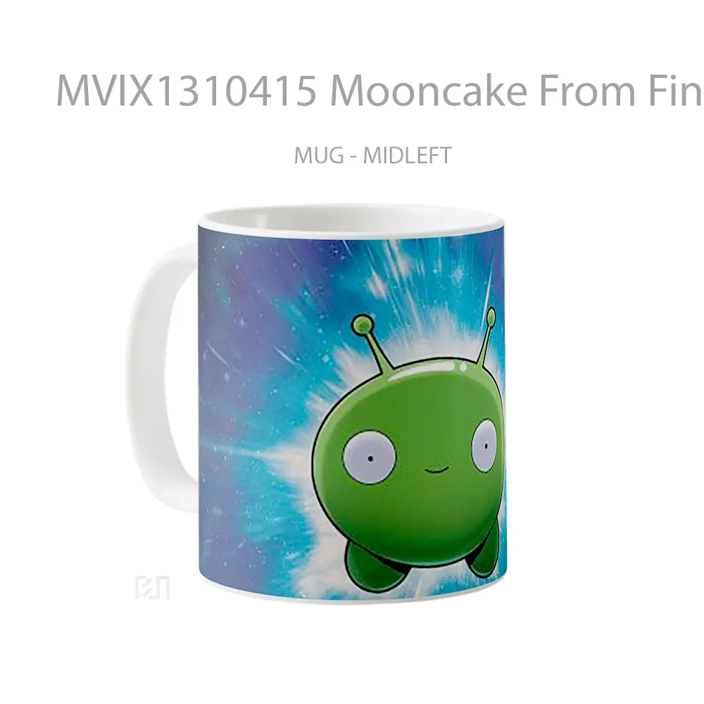 Mug Mooncake From Final Space Gelas Astronomi - All-side / Desain