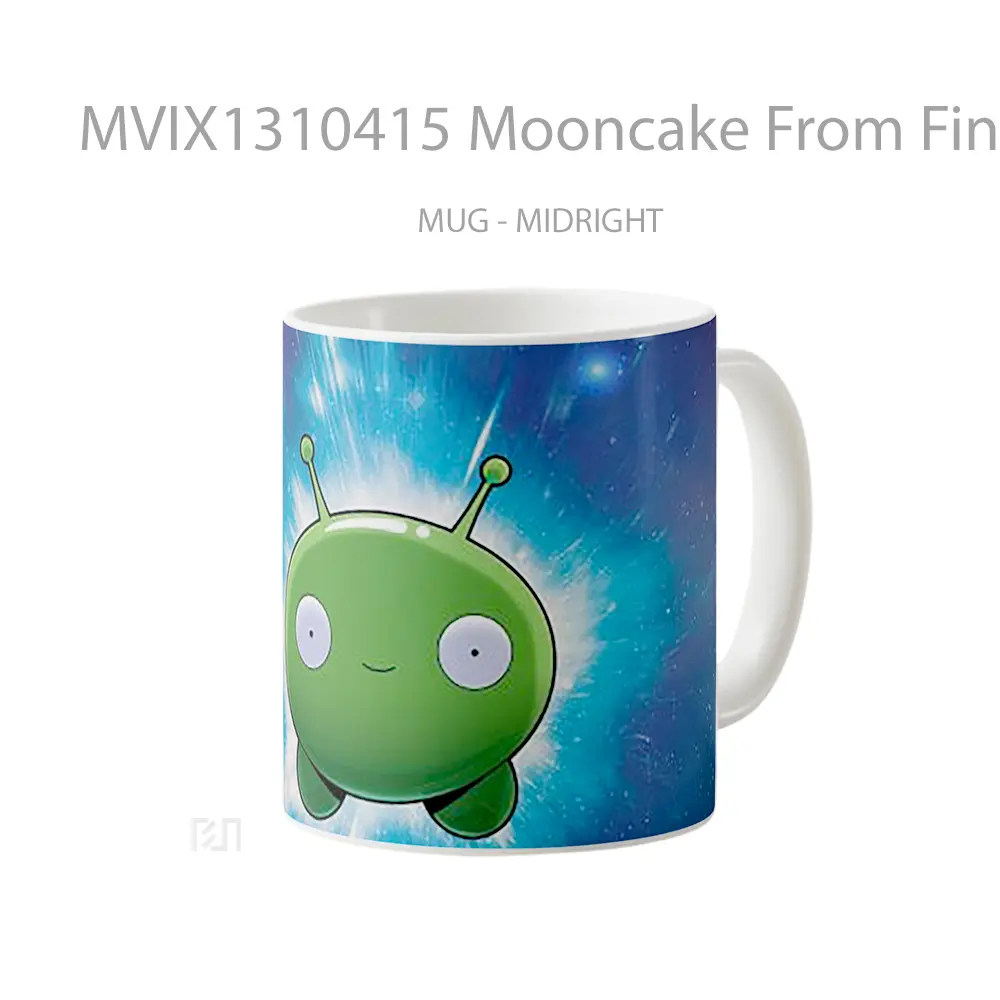 Mug Mooncake From Final Space Gelas Astronomi - All-side / Desain