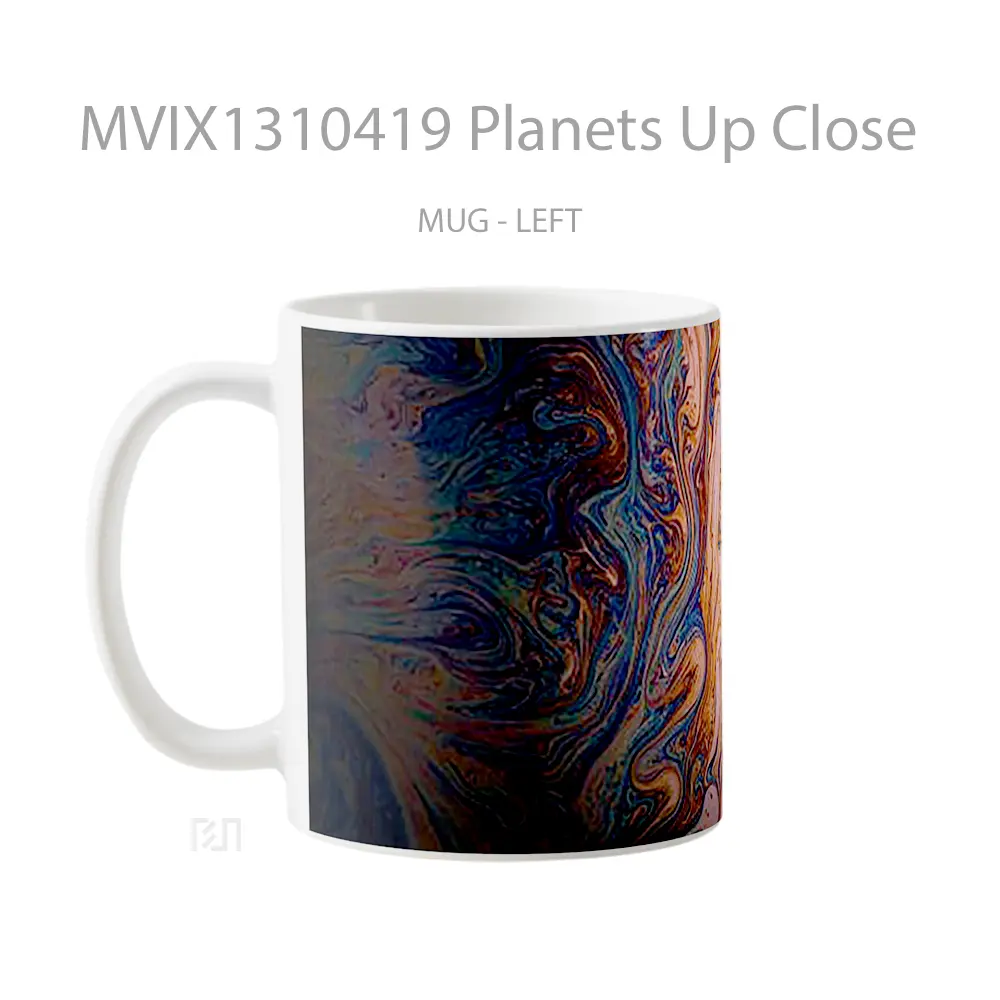 Mug Planets Up Close Gelas Astronomi - All-side / Desain