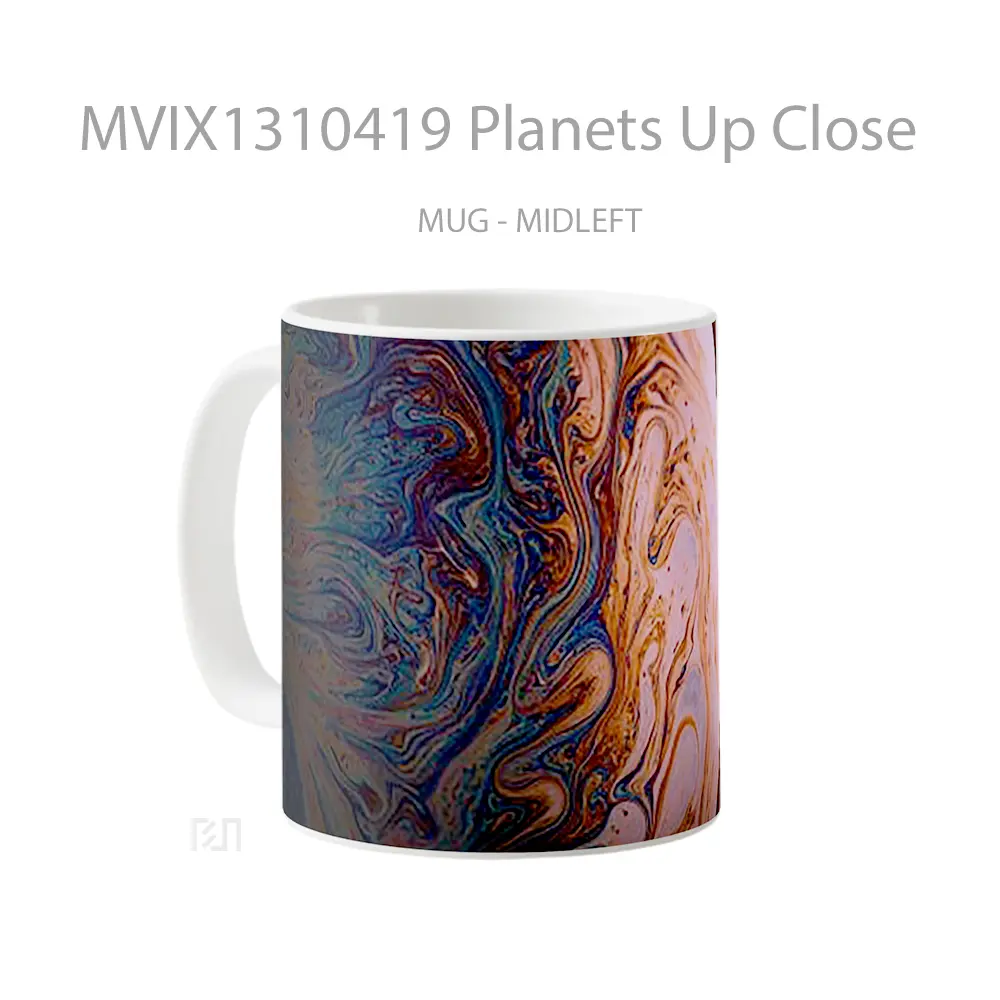 Mug Planets Up Close Gelas Astronomi - All-side / Desain