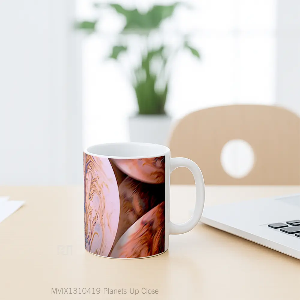Mug Planets Up Close Gelas Astronomi - All-side / Desain