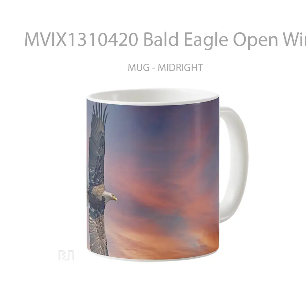 Mug Bald Eagle Open Wings Gelas Hewan Lucu - All-side / Desain