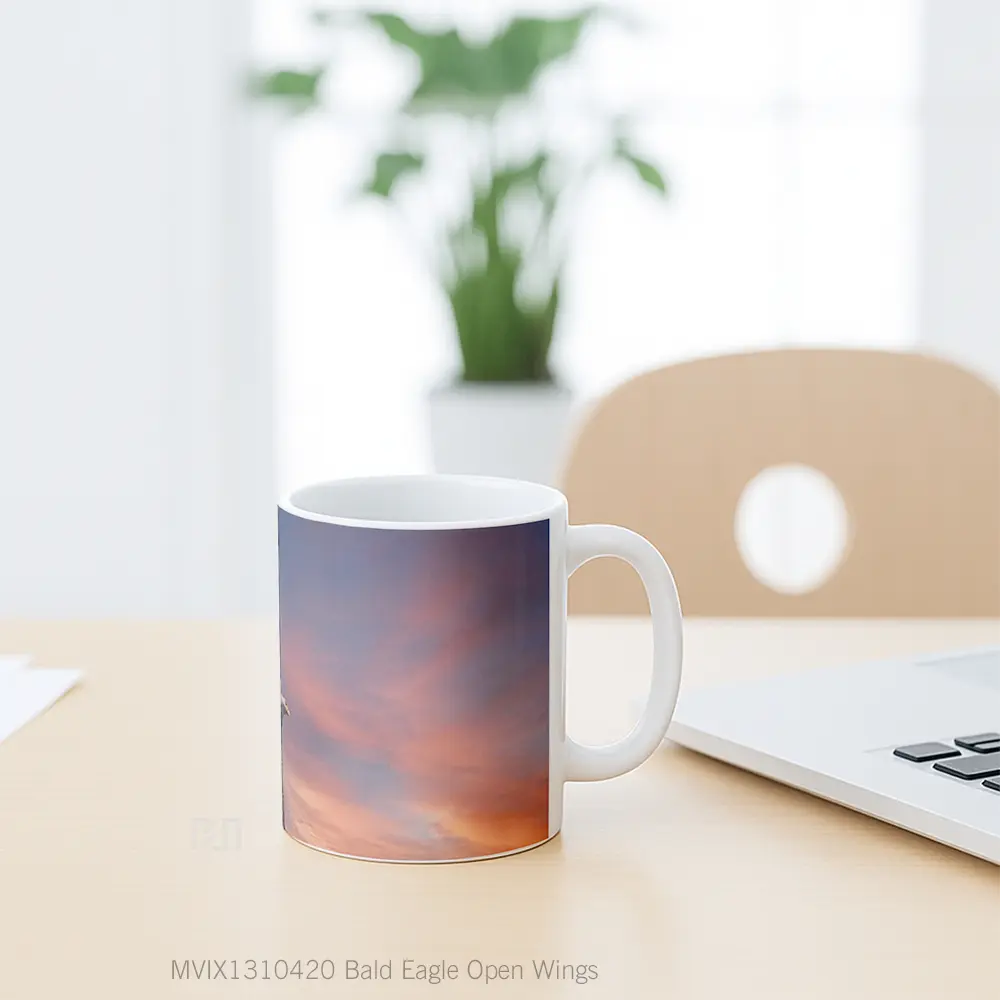 Mug Bald Eagle Open Wings Gelas Hewan Lucu - All-side / Desain