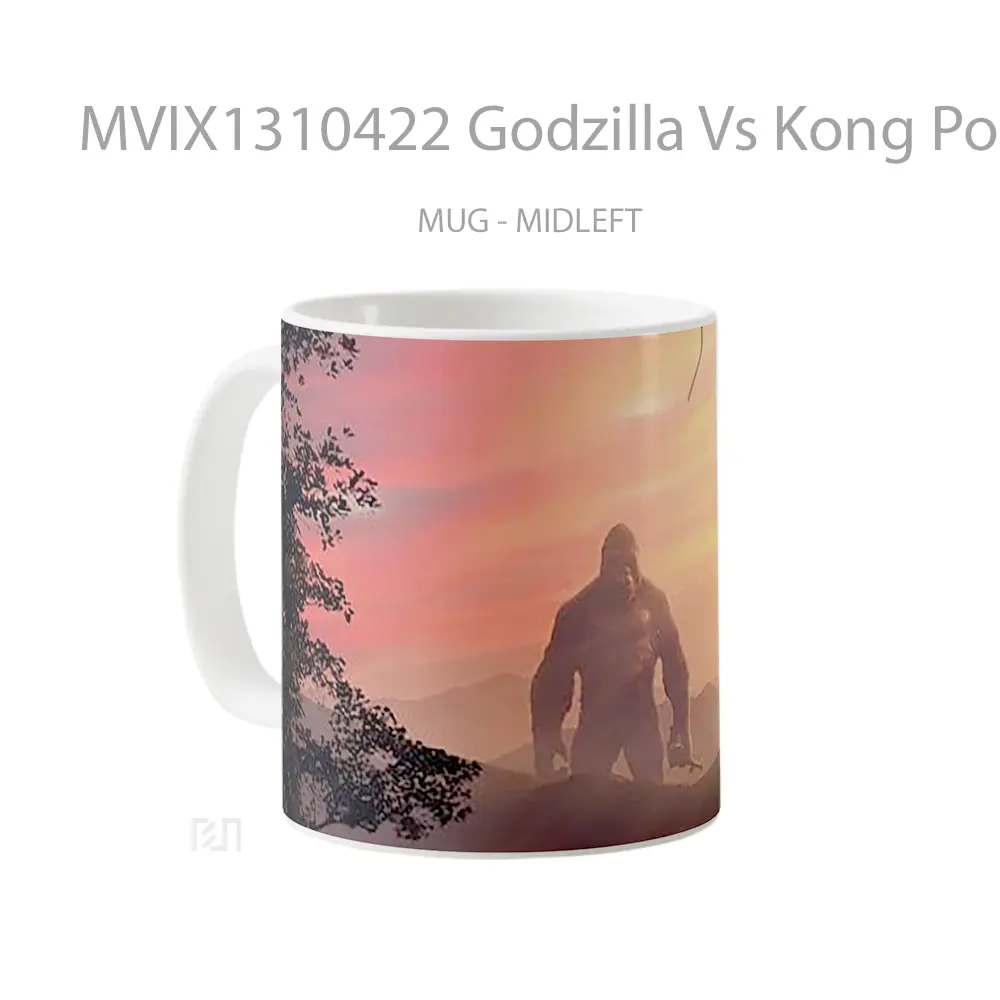 Mug Godzilla Vs Kong Poster Gelas Keramik Unik - All-side / Desain