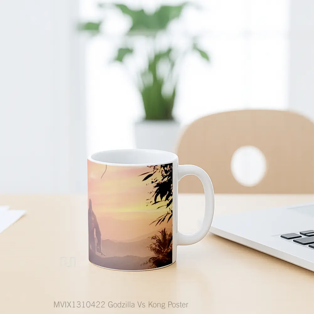 Mug Godzilla Vs Kong Poster Gelas Keramik Unik - All-side / Desain