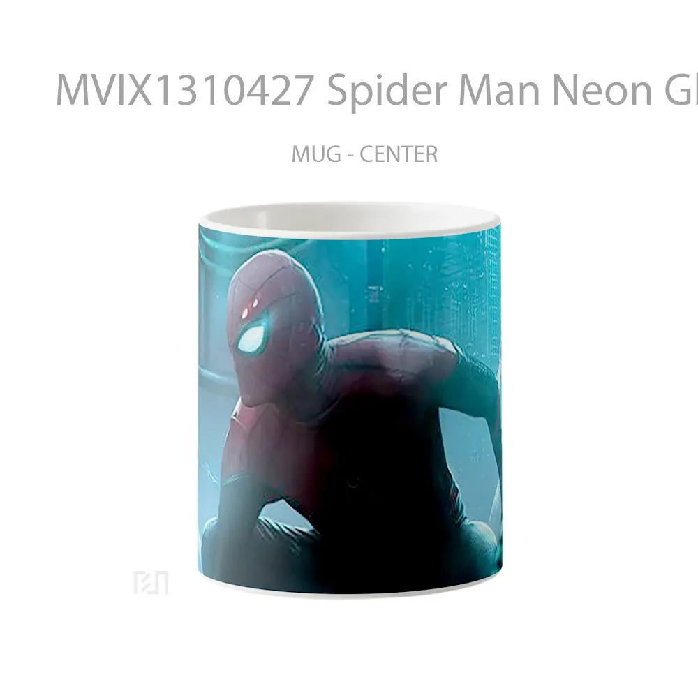 Mug Spider Man Neon Glowing World Gelas Superhero
