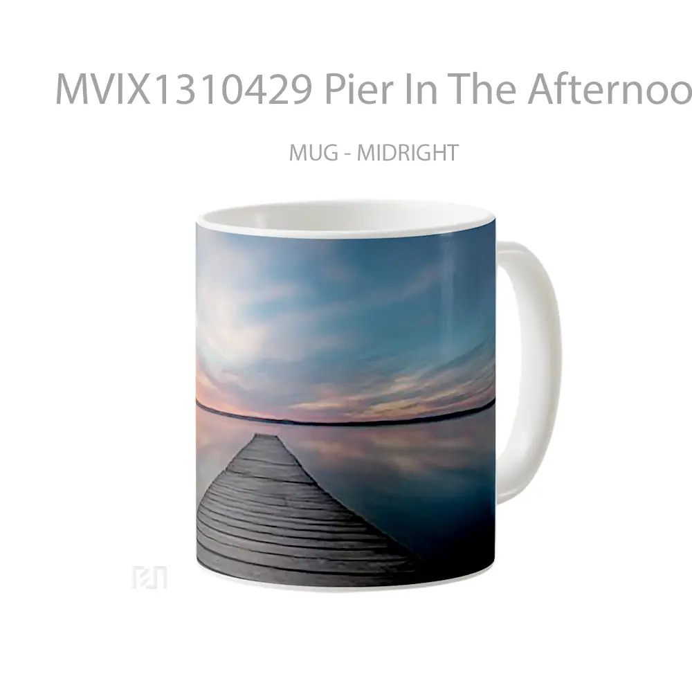 Mug Pier In The Afternoon Gelas Keramik Unik - All-side / Desain