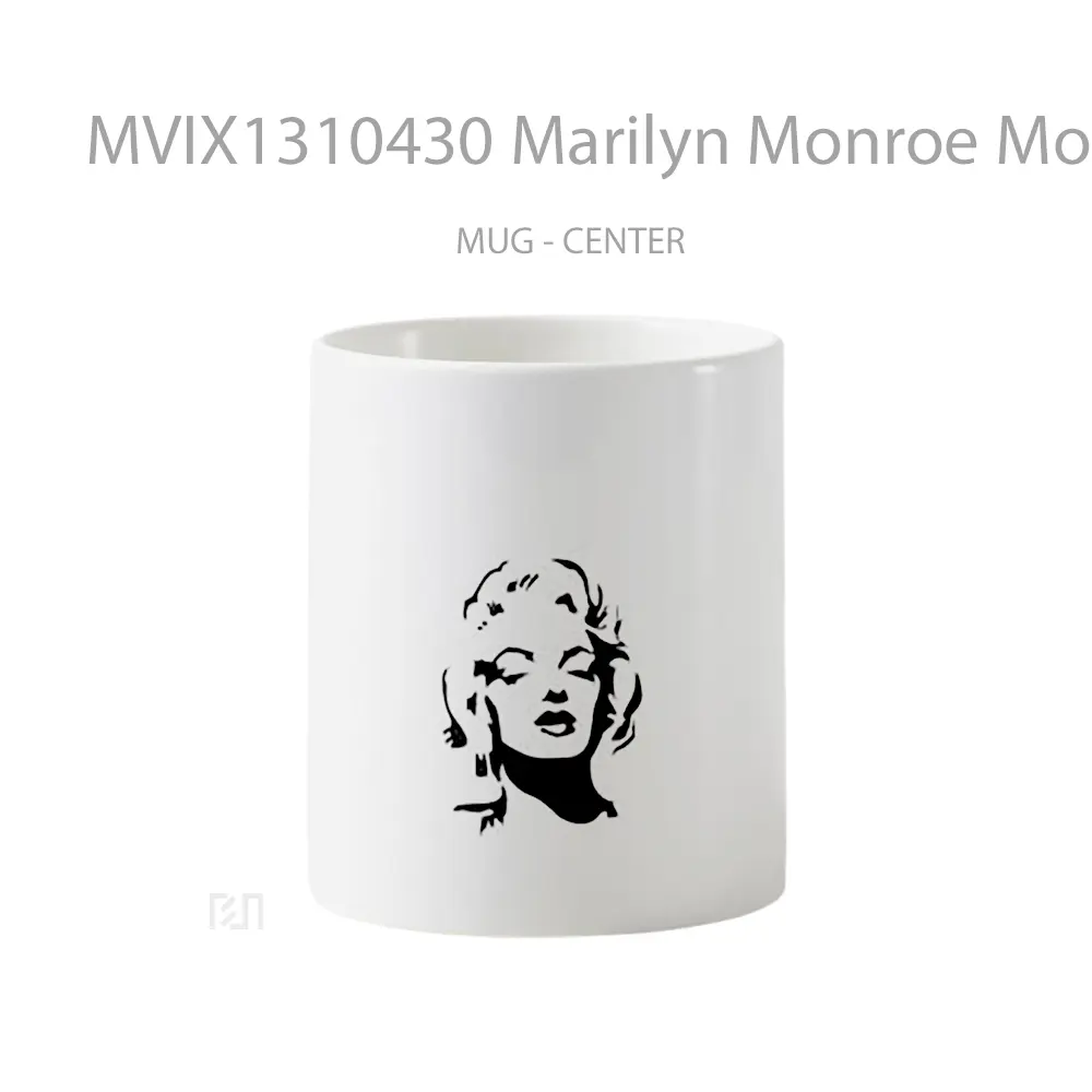 Mug Marilyn Monroe Monochrome Gelas Seni Modern