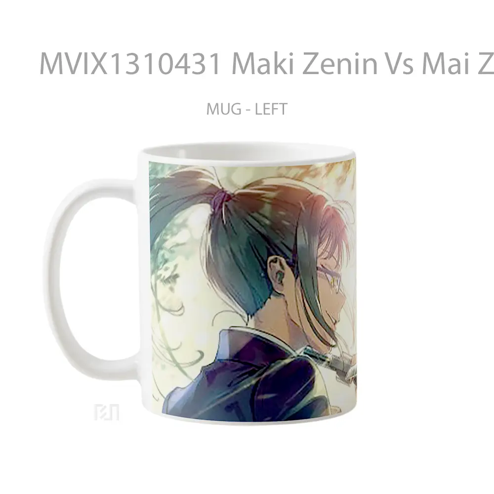 Mug Maki Zenin Vs Mai Zenin From Jujutsu Kaisen Gelas Keramik Unik - All-side / Desain