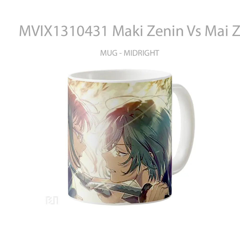 Mug Maki Zenin Vs Mai Zenin From Jujutsu Kaisen Gelas Keramik Unik - All-side / Desain