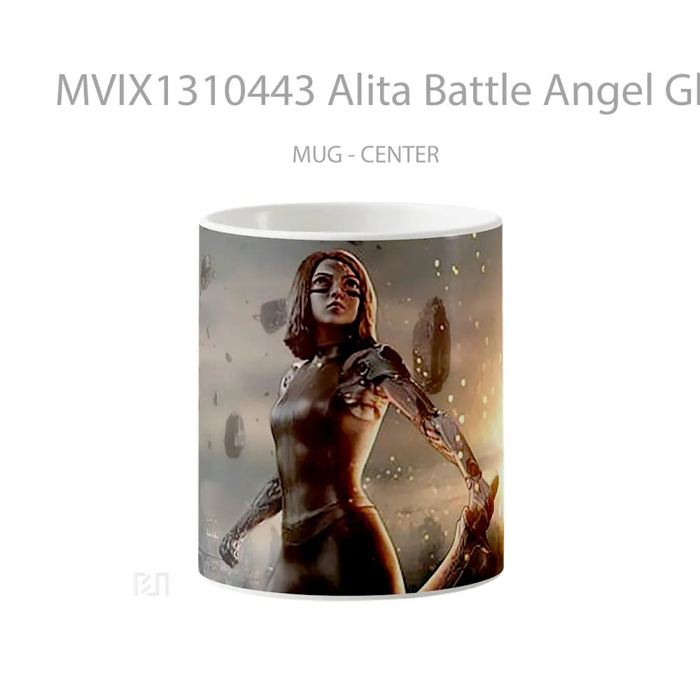 Mug Alita Battle Angel Glwoing Potrait Gelas Fantasi