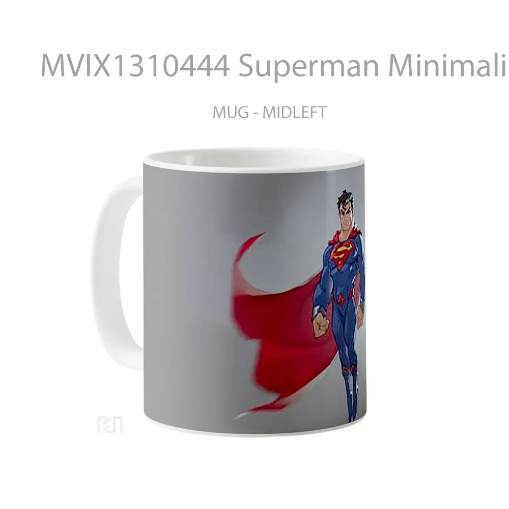 Mug Superman Minimalist Design Gelas Superhero - All-side / Desain
