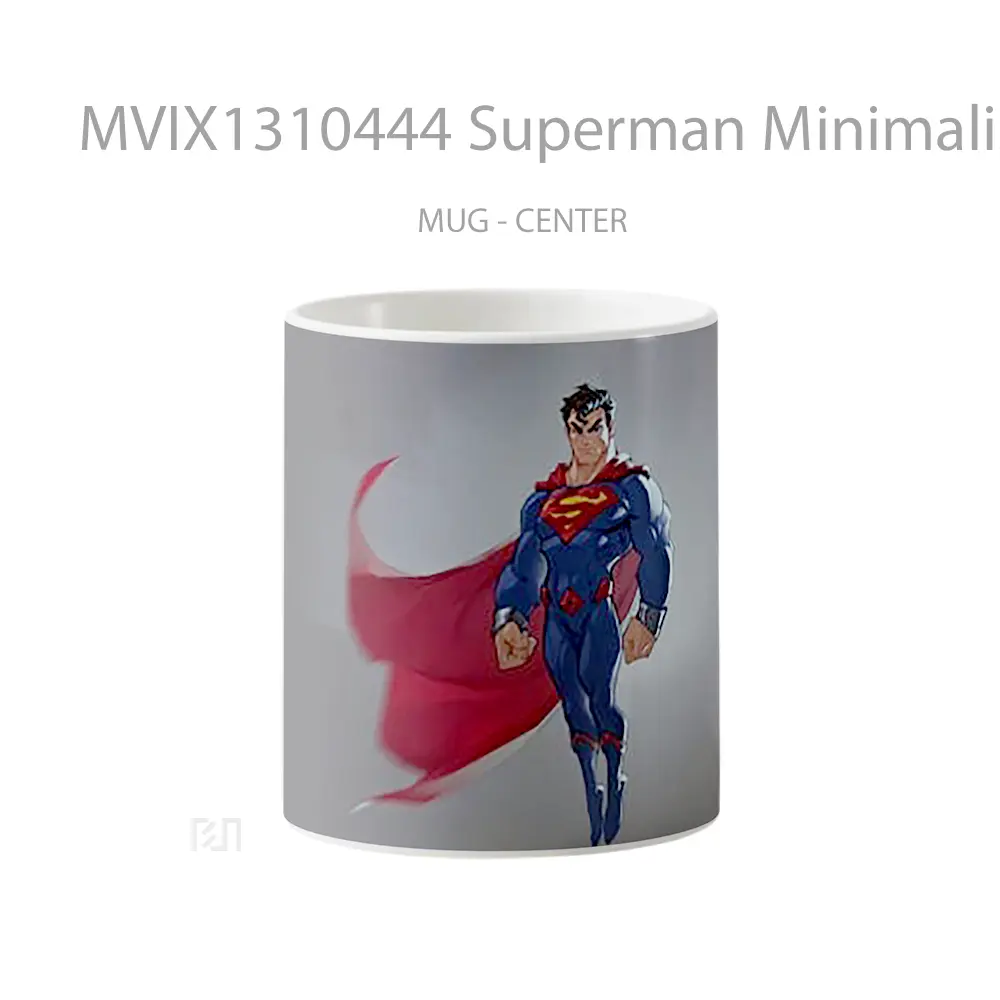 Mug Superman Minimalist Design Gelas Superhero