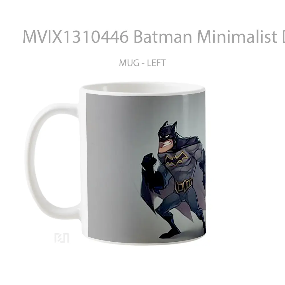 Mug Batman Minimalist Design Gelas Superhero - All-side / Desain