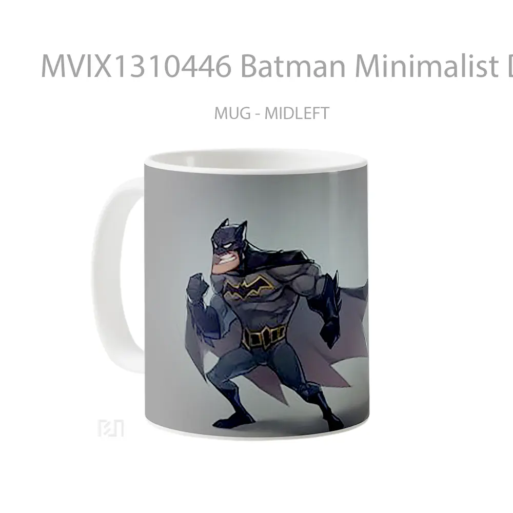 Mug Batman Minimalist Design Gelas Superhero - All-side / Desain