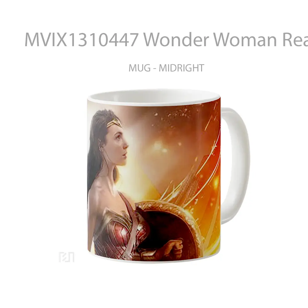 Mug Wonder Woman Ready For Anything Gelas Superhero - All-side / Desain