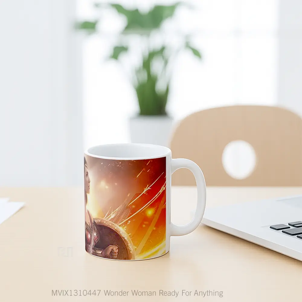 Mug Wonder Woman Ready For Anything Gelas Superhero - All-side / Desain