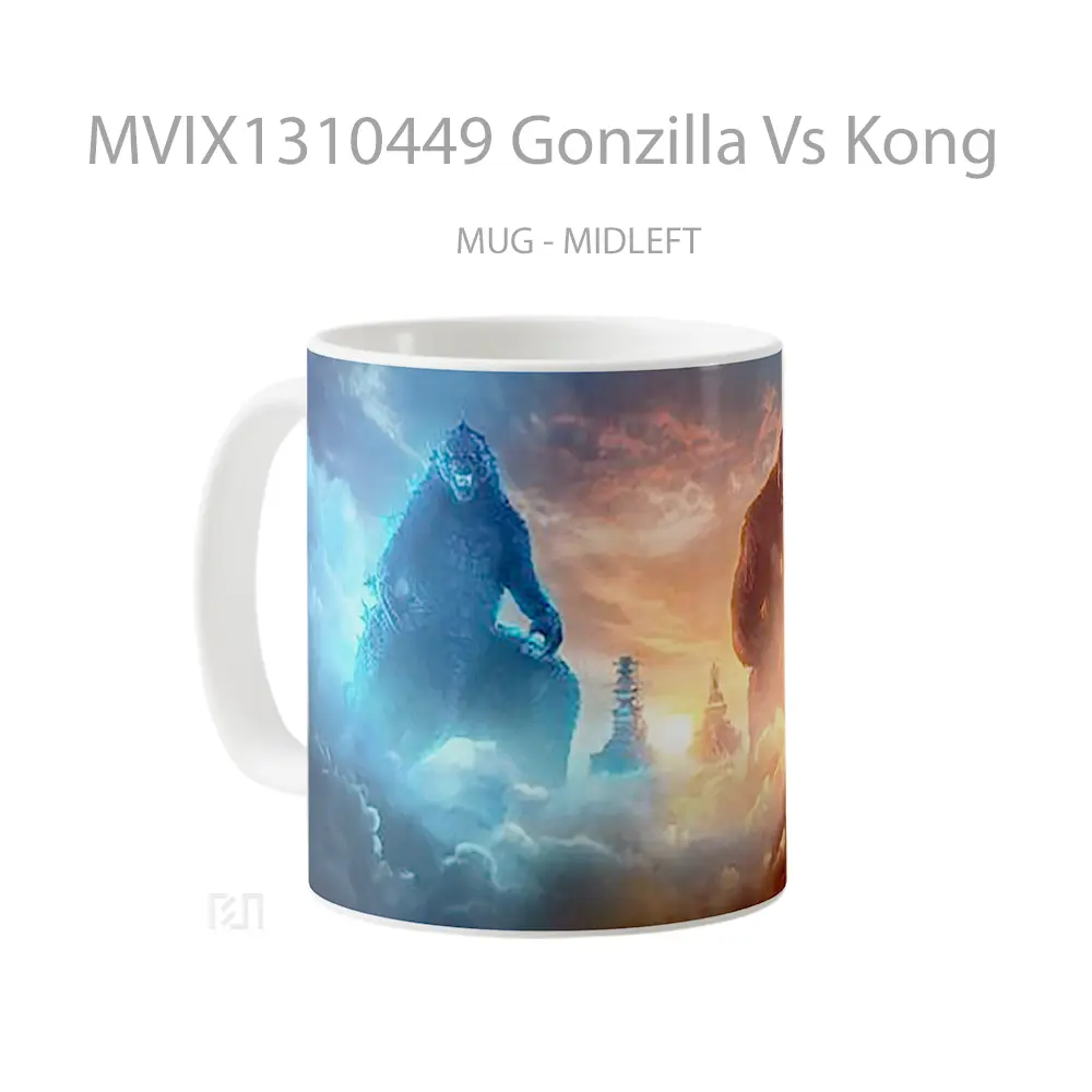 Mug Gonzilla Vs Kong Gelas Keramik Unik - All-side / Desain