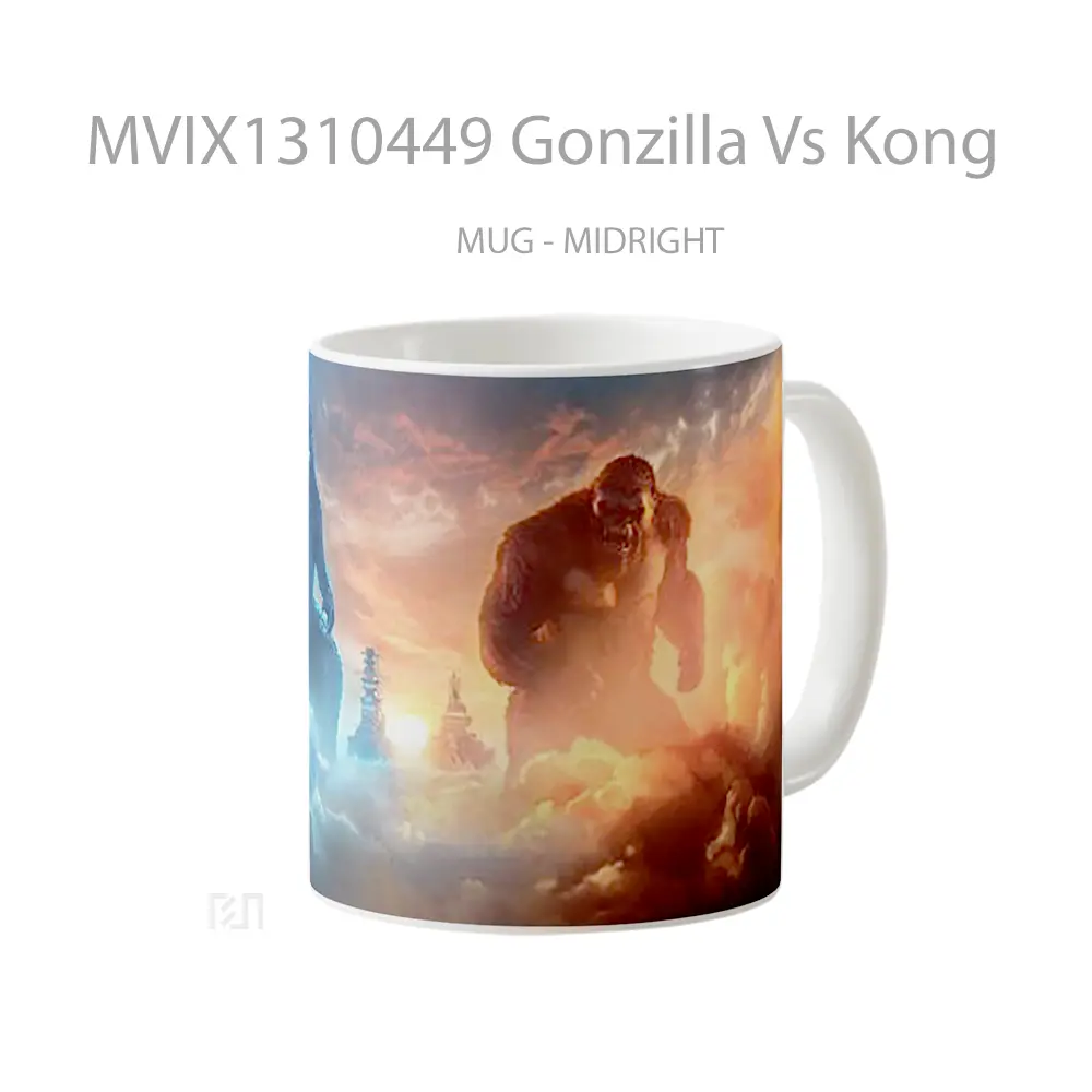 Mug Gonzilla Vs Kong Gelas Keramik Unik - All-side / Desain